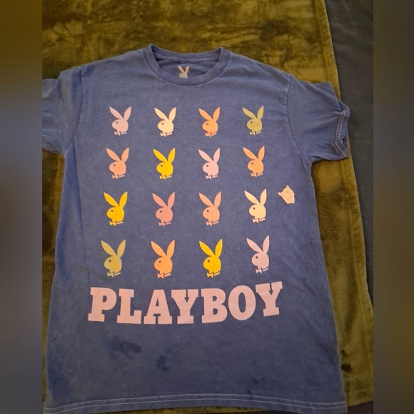 Playboy Indigo Tee with Iconic Logo - Picture 1 of 4